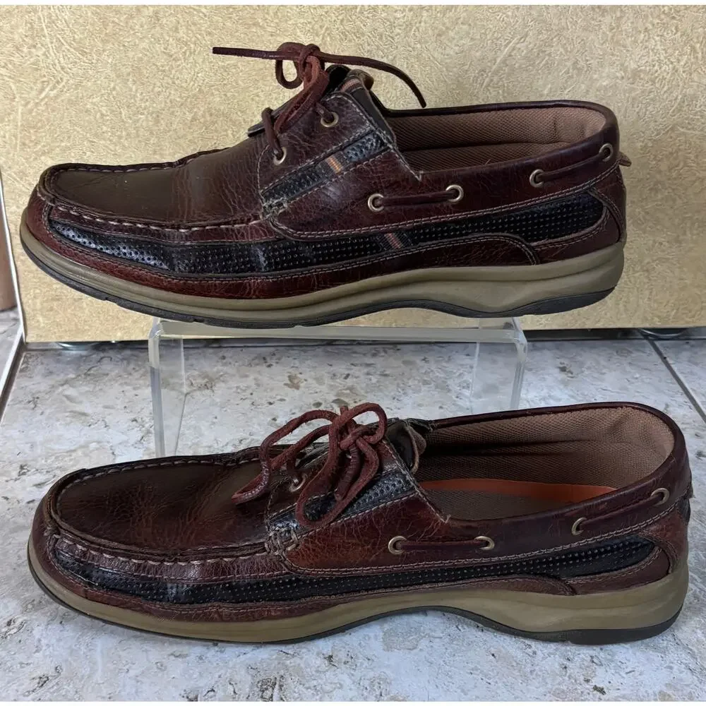 Highland Creek Comfort Port Style Mens Shoes 13 M Brown Black Loafer Deck